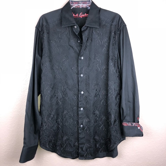 Robert Graham Black Embroidered Dress 